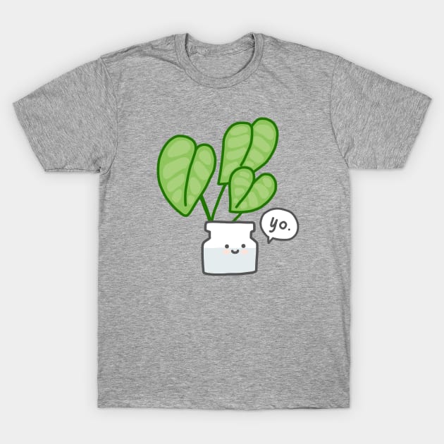 Silver Pothos Saying Yo T-Shirt by ninjashrew